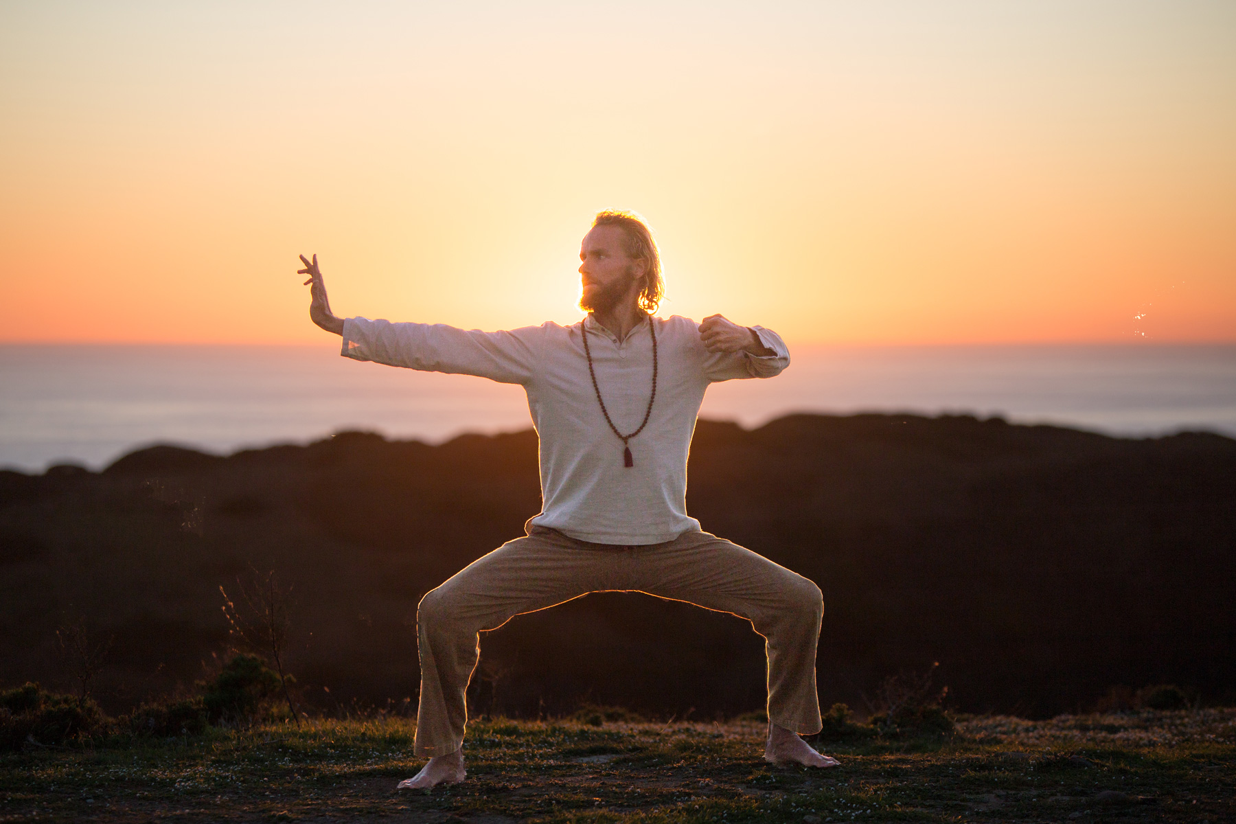 Instructor practicing qigong